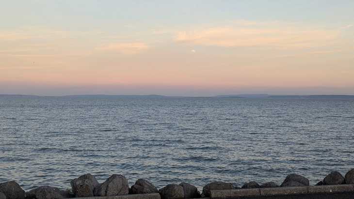 Sunset view from the bay during my run on Thursday